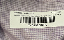 Load image into Gallery viewer, Banana Republic Mens Light Purple Standard Fit Non-Iron Dress Shirt Sz M 15-15.5