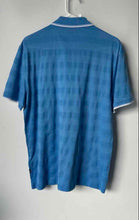 Load image into Gallery viewer, Hugo Boss Mens Blue Striped Print Slim-Fit Short Sleeve Golf Polo Shirt Size L