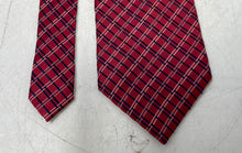 Load image into Gallery viewer, Pierre Cardin Mens Multicolor Plaid Silk Keeper Loop Adjustable Pointed Tie