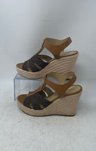 Load image into Gallery viewer, Michael kors Womens Berkley Brown Wedge Platform Espadrille Sandals Size 7M