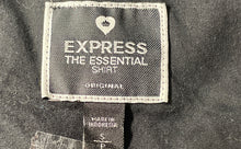 Load image into Gallery viewer, Express The Essential Womens Black Long Sleeve Collared Button-Up Shirt Size S