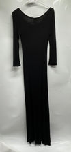Load image into Gallery viewer, BCBGMAXAZRIA Womens Black Long Sleeve Scoop Neck Maxi Dress Size Medium