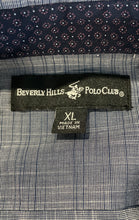 Load image into Gallery viewer, Beverly Hills Polo Club Mens Blue Fine Stripes Long Sleeve Button-Up Shirt Sz XL