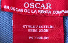 Load image into Gallery viewer, Oscar De La Renta Womens Blue Pullover Sweater Size Small With Tag