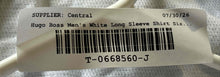 Load image into Gallery viewer, Hugo Boss Mens White Cotton Regular Fit Collared Long Sleeve Dress Shirt Size 15