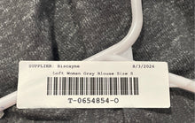 Load image into Gallery viewer, Loft Womens Gray V-Neck Long Sleeve Side Button Blouse Top Size Small