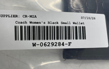 Load image into Gallery viewer, Coach Womens Black Signature Print Small Credit Card Holder Wallet