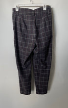 Load image into Gallery viewer, Express Womens Gray Plaid Slash Pocket Stretch High Rise Ankle Pants Size 4S