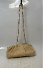 Load image into Gallery viewer, Steve Madden Womens Tan Woven Chain Strap Zipper Shoulder Handbag With Tags