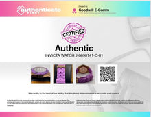 Load image into Gallery viewer, Authentic Invicta Women's Angel Rose Gold-Tone White Dial Purple Silicone Watch
