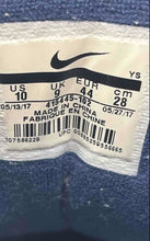 Load image into Gallery viewer, Nike Mens Air Monarch IV 415445-102 White Blue Gray Lace-Up Sneakers Shoes Sz 10