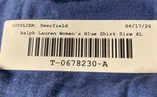 Load image into Gallery viewer, Polo Ralph Lauren Womens Blue V-Neck Short Sleeve Pullover T-Shirt Size XL