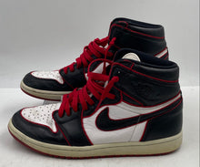 Load image into Gallery viewer, Authentic Nike Mens Jordan 1 Retro High Black White Red Sneaker Shoes 11 Damaged