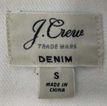 Load image into Gallery viewer, J.Crew Womens White Cotton Denim Long Sleeve Button Front Jacket Size Small