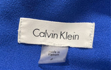 Load image into Gallery viewer, Calvin Klein Womens Blue Cold-Shoulder Round Neck Back-Zip Sheath Dress Size 6