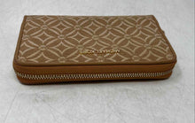 Load image into Gallery viewer, Michael Kors Womens Jet Set Brown Monogram Print ID Window Zip-Around Wallet
