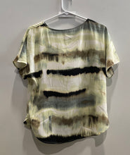 Load image into Gallery viewer, Anne Klein Womens Multicolor Printed Boat Neck Short Sleeve Blouse Top Size PM