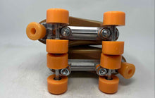 Load image into Gallery viewer, Cosmic Womens Gold-Tone Lace-Up 4 Wheel Roller Skates Size 6