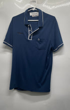 Load image into Gallery viewer, Original Penguin Mens Blue Short Sleeve Spread Collar Polo Shirt Size L/G