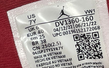 Load image into Gallery viewer, Nike Kids Air Jordan Dub Zero DV1360-160 White Red Black Sneaker Shoes Size 7Y