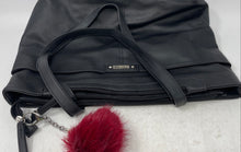 Load image into Gallery viewer, Rosetti Womens Black Charm Inner Pockets Double Handle Shoulder Bag