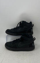 Load image into Gallery viewer, Nike Boys Court Borough Mid 839977-001 Black Leather Sneaker Shoes Size 5.5Y