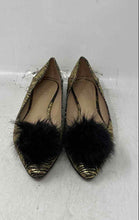Load image into Gallery viewer, Franco Sarto Womens Sukie Gold Black Slip-On Ballet Flats Size 6M