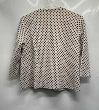 Load image into Gallery viewer, Bimba Y Lola Womens Beige Black Polka Dot 3/4 Sleeve Pullover T-Shirt Size Small