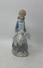 Load image into Gallery viewer, Girl With Goose Glazed Porcelain Collectible Decorative Figurine Made In Spain