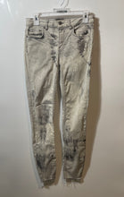 Load image into Gallery viewer, Zara Womens Gray Tie Dye Denim Medium Wash Regular Fit Skinny Jeans Size 6