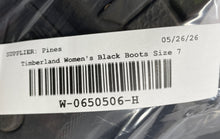 Load image into Gallery viewer, Timberland Boys Euro Hiker Black Leather Round Toe Lace-Up Combat Boots Size 7