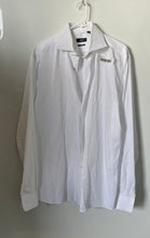 Load image into Gallery viewer, Hugo Boss Mens White Long Sleeve Collared Sharp Fit Dress Shirt Size 17 36/37