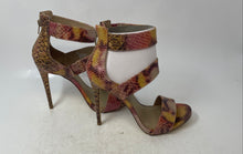 Load image into Gallery viewer, Steve Madden Womens Mira Multicolor Snakeskin Print Ankle Strap Heels Size 8.5