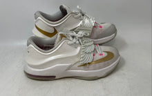 Load image into Gallery viewer, Nike Girls KD 7 Aunt Pearl 745407-176 White Lace-Up Sneaker Shoes Size 4.5Y