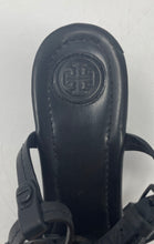 Load image into Gallery viewer, Authentic Tory Burch Womens Miller Black Ankle Strap Sandals Size 6.5M Damaged