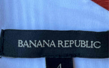 Load image into Gallery viewer, Banana Republic Womens Black White Striped One Shoulder Ruffle Blouse Top Size 4