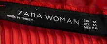 Load image into Gallery viewer, Zara Womens Red Ruffle Off-The-Shoulder Pullover Blouse Top Size Medium