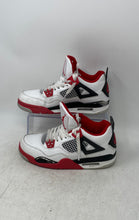 Load image into Gallery viewer, Nike Womens Air Jordan 4 Retro Red White Lace-Up Sneaker Shoes Size 7.5