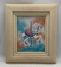 Load image into Gallery viewer, Home Decorative Framed Art Painting Of A White Carousel Horse By Diane Mingolla