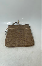 Load image into Gallery viewer, Guess Womens Brown Monogram Print Pockets Adjustable Strap Mini Crossbody Bag