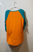Load image into Gallery viewer, NFL Team Apparel Womens Orange 3/4 Sleeve Miami Dolphins T-Shirt Size Large
