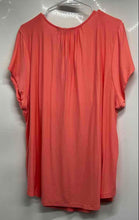 Load image into Gallery viewer, Tommy Hilfiger Womens Orange Cap Sleeve Pintucked Ladder Trim Blouse Top Size 1X