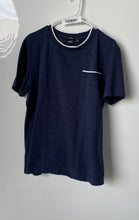 Load image into Gallery viewer, Boss Hugo Boss Mens Blue White Slim Fit Short Sleeve Round Neck T-Shirt Size XL
