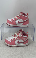 Load image into Gallery viewer, Nike Kids Air Jordan 1 Mid DQ8425-616 Pink White Sneaker Shoes Size 6C
