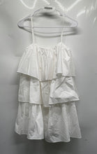 Load image into Gallery viewer, Day + Moon Womens White Cotton Flounce Tiered Ruffle Mini Dress Size S With Tag