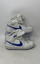 Load image into Gallery viewer, Nike Kids Court Borough Mid 2 CD7782-113 White Blue Sneaker Shoes Size 4Y