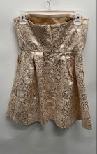 Load image into Gallery viewer, Forever 21 Womens Beige Floral Print Back-Zip Strapless Mini Dress Size M