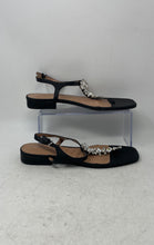 Load image into Gallery viewer, Adrienne Vittadini Womens Pian Black Rhinestone Thong Sandals Size 9.5M