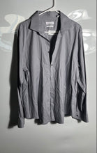 Load image into Gallery viewer, X Calvin Klein Mens Gray Long Sleeve Stretch Dress Shirt Size XL 17-17.5 34/35