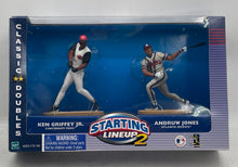 Load image into Gallery viewer, Hasbro Starting Lineup Red Atlanta Ken Griffey Jr Andruw Jones Baseball Figure